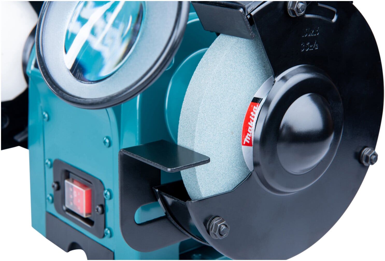 Makita GB602 Doppelschleifbock   für Metall, Stein oder Holz  mit Leistung von 250 W und Schleifscheiben von 150 mm Durchmesser)