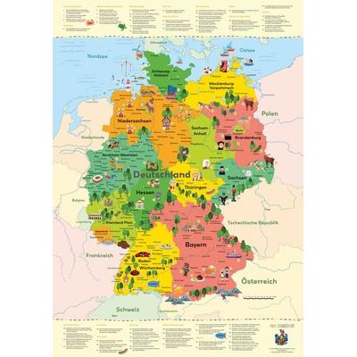 Kinder-Deutschlandkarte, Karte von Columbus-Verlag GmbH & Co. KG, COLUMBUS Verlag GmbH & Co. KG, 978-3-690-09399-6