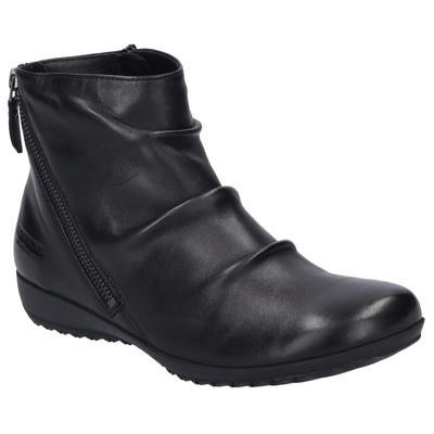Stiefelette JOSEF SEIBEL "Naly 61", Damen, Gr. 42, Textil, schwarz, Leder, Schuhe Stiefelette, Reißverschluss Stiefel, Winterstiefelette mit kleinem Absatz