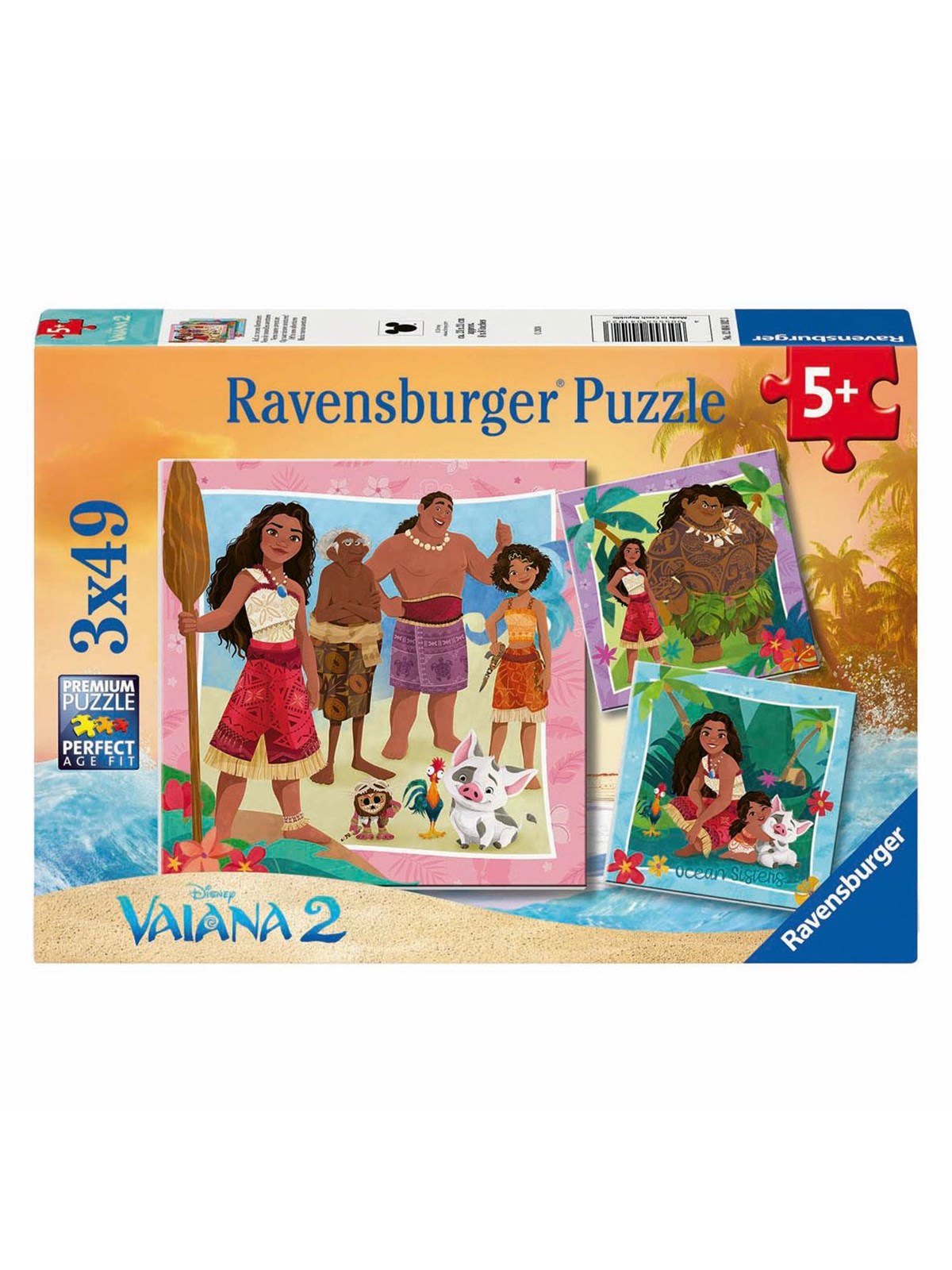 Ravensburger - Jigsaw puzzle Disney Vaiana 2 3x49 pcs.