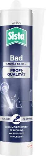 Sista Bad Sanitär-Silikon Herstellerfarbe Weiß SBPWH 280ml