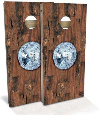 Skip's Garage Washington Flag Outdoor Cornhole Board Set