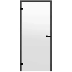 Saunatür Harvia Black Line - Schwarz pinie / Glas Klar / 70 x 190