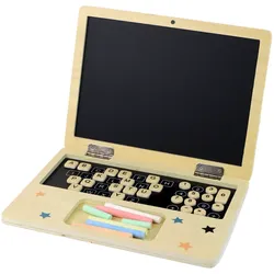 Holztafel-Laptop-Kreide