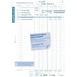 Avery, Formular, Formularbuch Kassenabrechnung