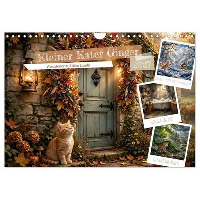 Kleiner Kater Ginger (Wandkalender 2027 DIN A4 quer), CALVENDO Monatskalender