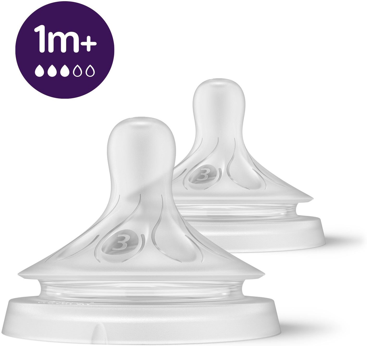 Philips Avent Natural Response Sut 1M+ 2 stk