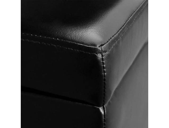Black Friday  Banc long de rangement - JILL - Meuble d'entrée - Bois Noir 116x39x44 cm - BB567