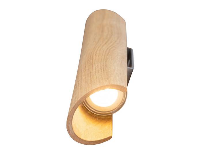 Waldwelt Led-Wandleuchte Montafon, Holz, Asteiche, 8x9x50 cm, Lampen & Leuchten, Innenbeleuchtung, Wandleuchten