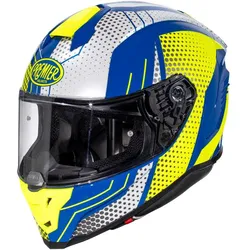 Premier Hyper BP, Integralhelm - Silber/Blau/Neon-Gelb - XXL