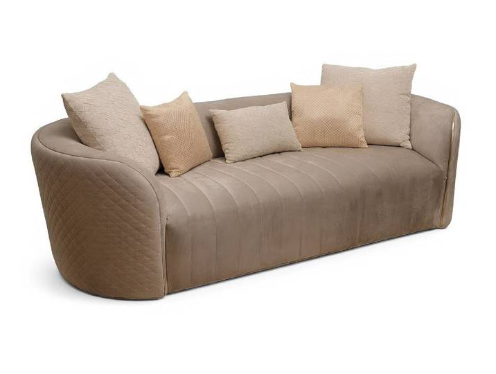 JVmoebel 3-Sitzer Dreisitzer Couchen Möbel Ovale Couch Sofa Einrichtung Sofort