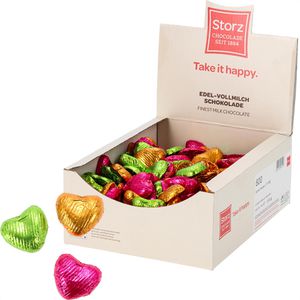 Storz Minischokolade bunte Schokoladenherzen, 200 Stück, 1000 g