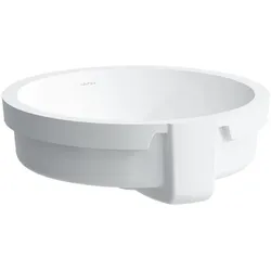 LAUFEN Living City Einbauwaschtisch 8134390001091 außen 45x45,5cm, weiß, mit Überlauf, ohne Hahnloch