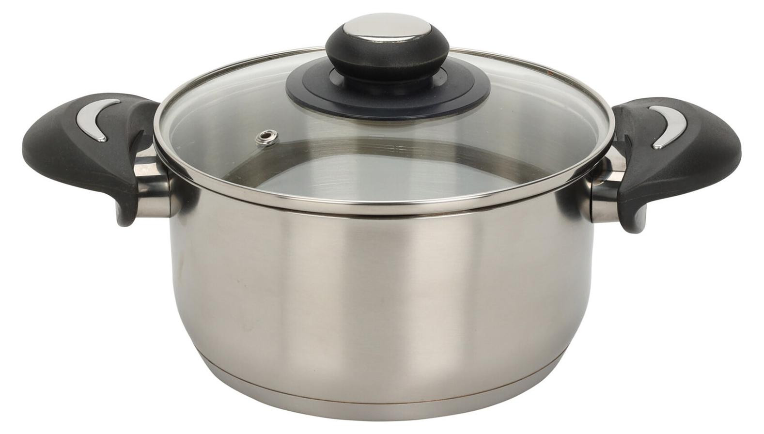 Spetebo Roestvrijstalen kookpan met deksel, Diameter: 18 cm