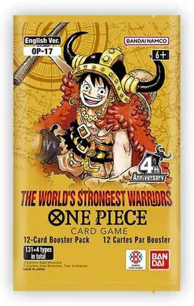 Bandai One Piece Card Game OP-17 The World's Strongest Warriors Booster Pack - 12 Random Cards