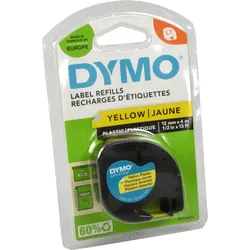 Dymo Label Band Letratag 91222 (S0721620) schwarz auf gelb 12mm x 4m Plastik