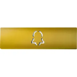DoorBird D21x Namensschild für eine Ruftaste, Glockensymbol – Gold-Optik (PVD)