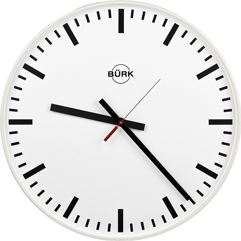 kaiserkraft Wanduhr - die Universelle, Ø 400 mm, Quarzuhrwerk, mit Balken