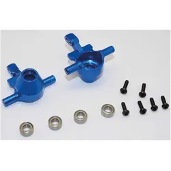 GPM Aluminium Lenkhebel mit Kugellager vorn blau Tamiya TT02