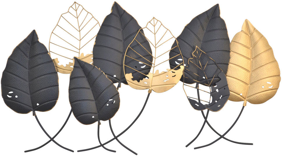 Bloomsbury Market Plants & Flowers Wall Decor Black;Gold 66cm H X 120cm W