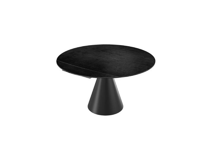 Ausziehbarer Designer Esstisch „New Icone“, in verschiedenen Grössen Keramik Titan 95-135 x 135 cm Akante Design