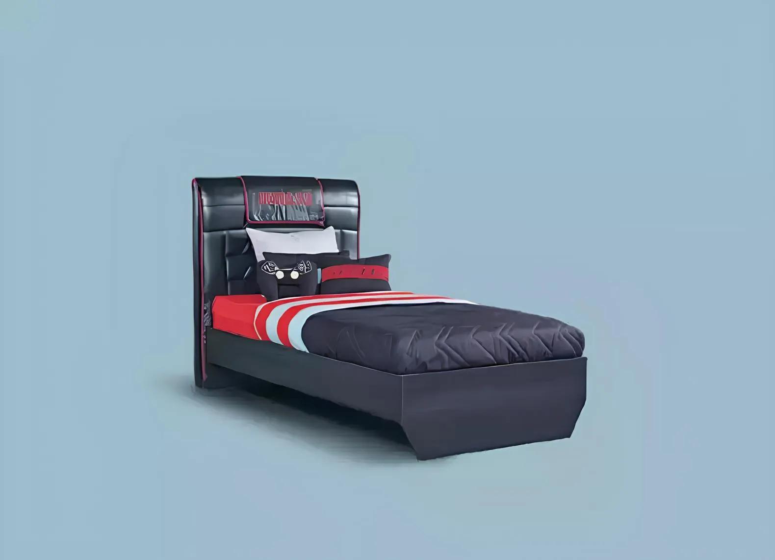 Designer Betten Kinderbett Jugendbett Holzmöbel mit weicher Polsterung 120x200cm