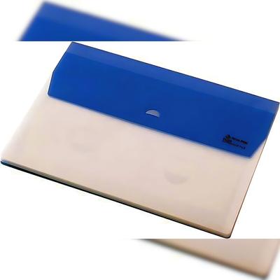 Dokumentenhülle mit 5 Fächern A4 PP mit Verschluß blau