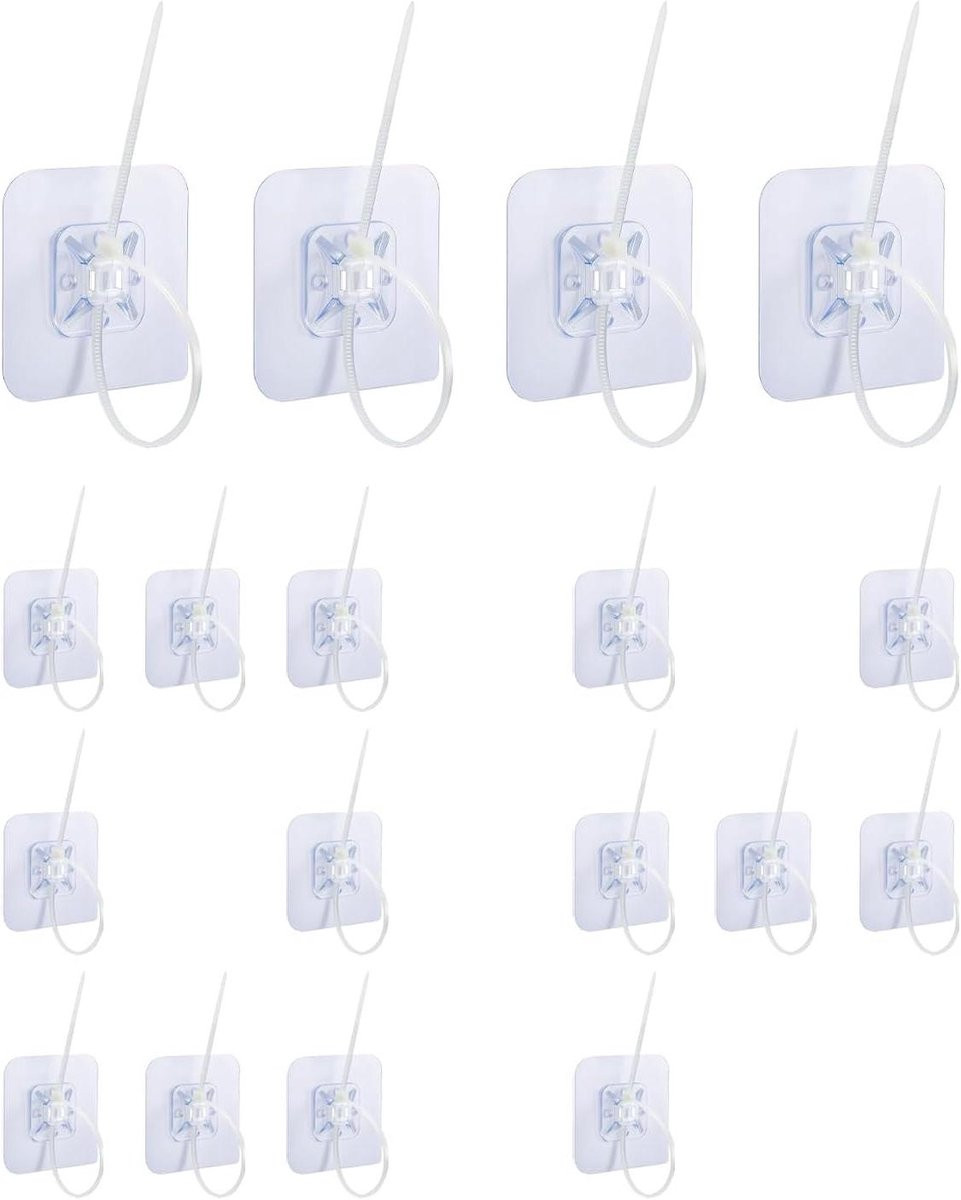 40 stuks Zelfklevende Wandhaakjes Transparant - Boorvrij Decoratie Ophangen