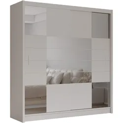 SCHWEBETÜRENSCHRANK KALISTA 203/215/61 cm 2-türig mit Spiegel Beige