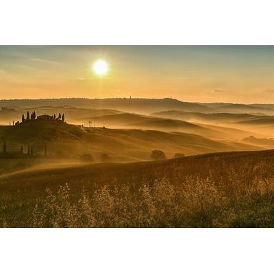 Fototapete PAPERMOON "Landschaft Italien", bunt, B:4m L:2,6m, Vlies, Tapeten