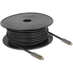 Delock USB Typ C — USB Typ C (10 m), Videokabel, Schwarz
