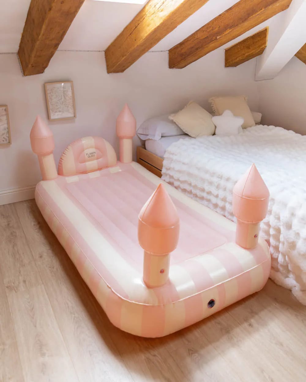 Flamingueo Matelas Gonflable Infantil PVC 0,4 mm, Rose Rose 188x83x104cm