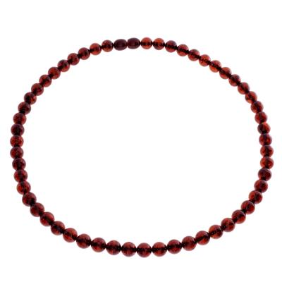 Gliederkette OSTSEE-SCHMUCK "Ostsee-Schmuck Kette Kugel 8 mm Kette Kugel 8 mm" Gr. 42, braun, Halsketten, Damen, 42cm, Bernstein, L: 42, Gliederkette