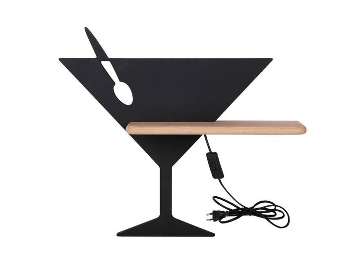 Led-Wandleuchte Piccolo, Schwarz, Holz, Metall, Eiche, 12x33x37.5 cm, RoHS, Europäischer Sicherheitsstandard, Schnurschalter, einfach zu transportieren, Lampen & Leuchten, Innenbeleuchtung, Wandleuchten, Wandlampen mit Schalter