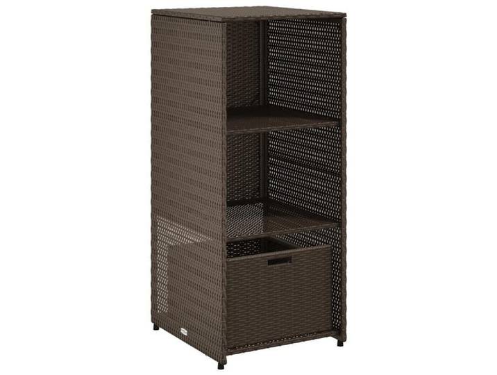 Brun Armoire de rangement jardin - Modernedesign - Maison d'Extérieur - marron 50x55x115 cm résine tressée LH2836753