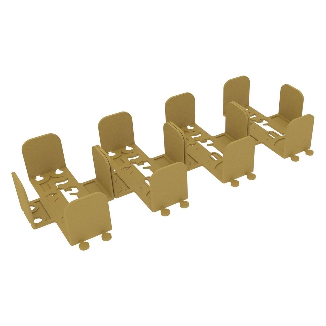 Feldherr 4er Set Kartenhalter Gold für Dominion Geld- und Fluchkarten, Sleeves (Kunststoff) (432916)