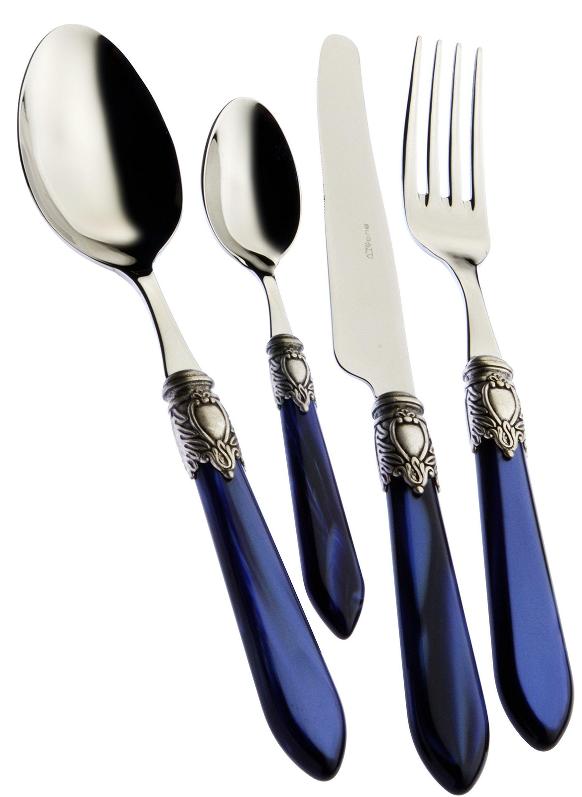 Solidchoice 24-delige tafelservice met bestekset in blauw