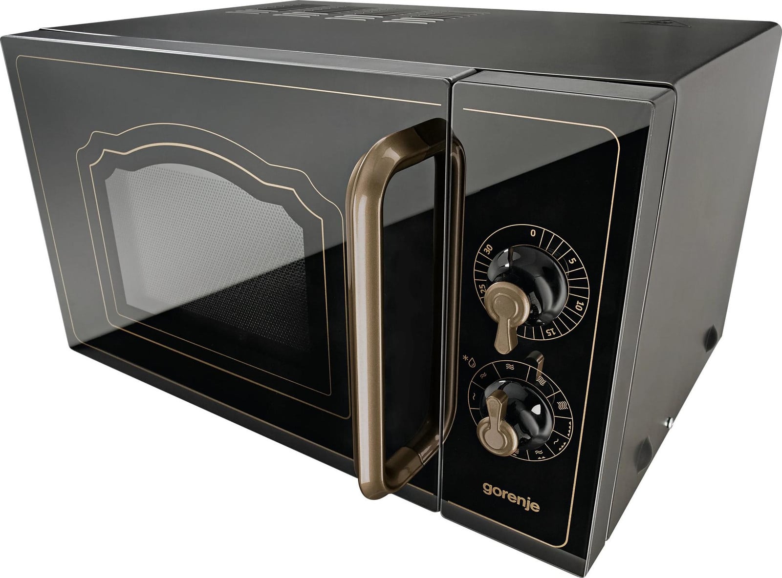 Gorenje MO 4250 CLI vrijstaande magnetron met grillfunctie, 700 watt, 20 liter, zwart, Breedte: 45,5 cm