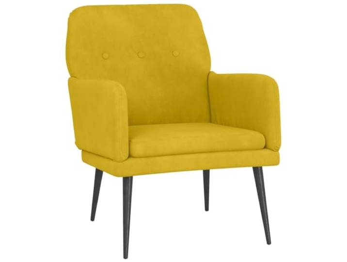 Heofavd Relaxsessel Samt Gelb 62x79x79 cm Polstersessel Metall