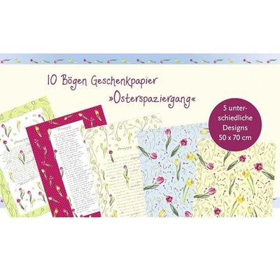 10er-Set Geschenkpapier »Osterspaziergang«