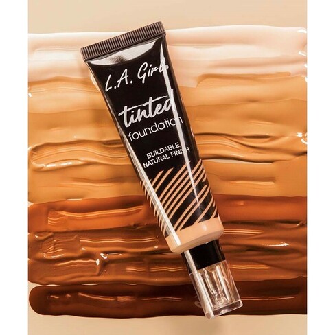 L.A. Girl Tinted Foundation Buildable, Natural Finish 30mL Warm Beige