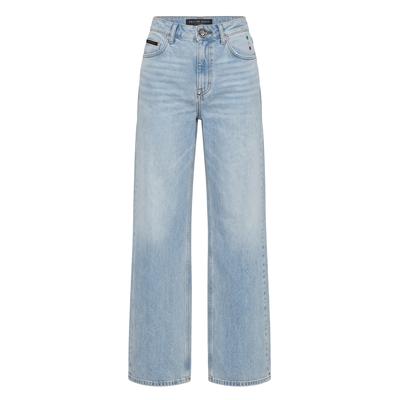 Loose-fit-Jeans PHILIPP PLEIN "Skater-Fit-Jeans", Damen, Gr. 28, EURO-Größen, 07wy, sky wash, Stoff: 99% Baumwolle, 1% Elasthan. Futter: 65% Polyester, 35% Baumwolle, Jeans