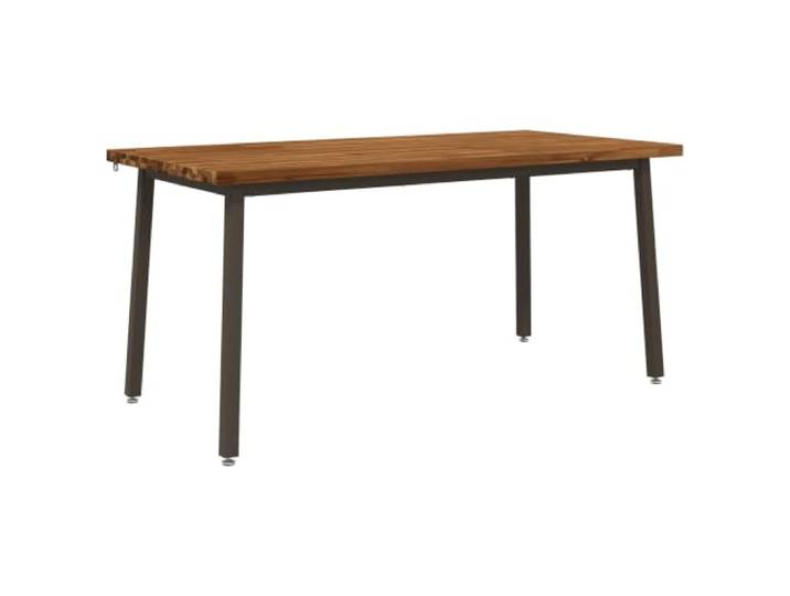 HAQWRDQSG Esstisch Massivholz Akazie 160x70x75 cm Holztisch Stabiler Speisetisch für Wohnzimmer und Esszimmer mit robuster Tischplatte und verstellbaren Füßen.