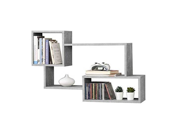 Wandplank Kvinesdal met 3 vakken 87x18x54 cm betonkleurig