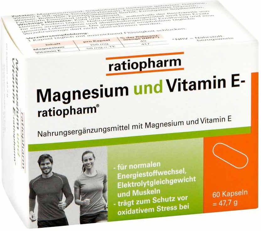 Magnesium-und-Vitamin-E-ratiopharm Magnesium und Vitamin E ratiopharm Kapseln