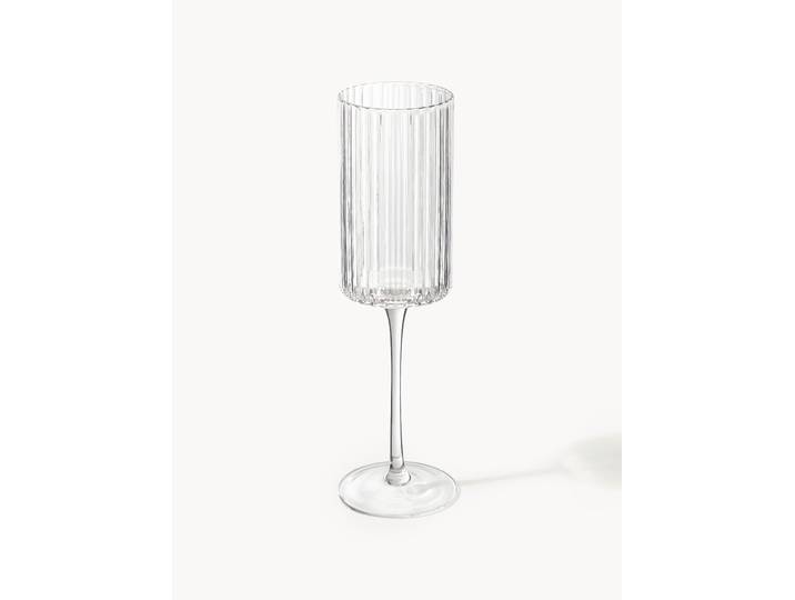 Mondgeblazen champagneglazen Aleo, 4-delig