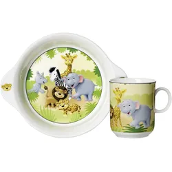 Kinder-Set AFRIKATIERE (BHT 19x10x19 cm) - bunt - BHT 19x10x19 cm