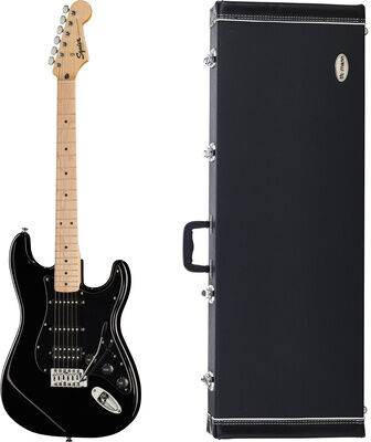 Squier Sonic Strat HSS Black Bundle Noir