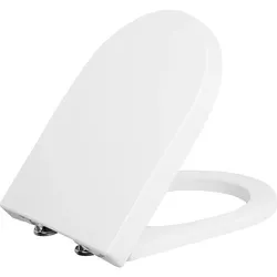 WC-Sitz Paru, weiß, Softclose, aus Duroplast,Edelstahlscharnier Evenes