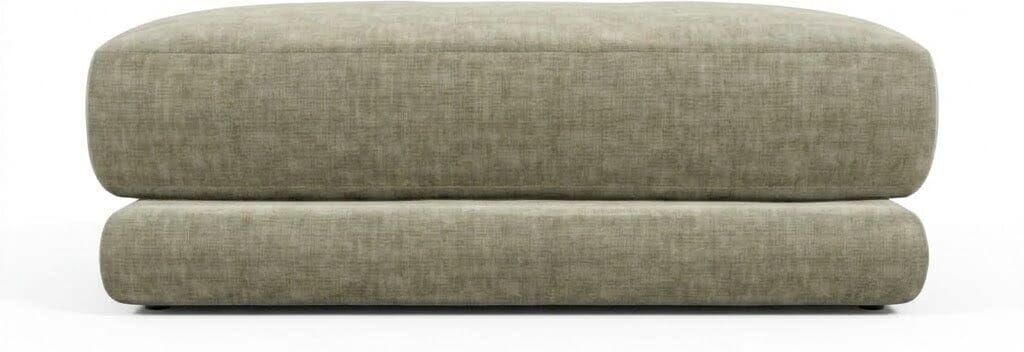 Cleo Luxe Chenille Oyster Sofa Range, Footstool
